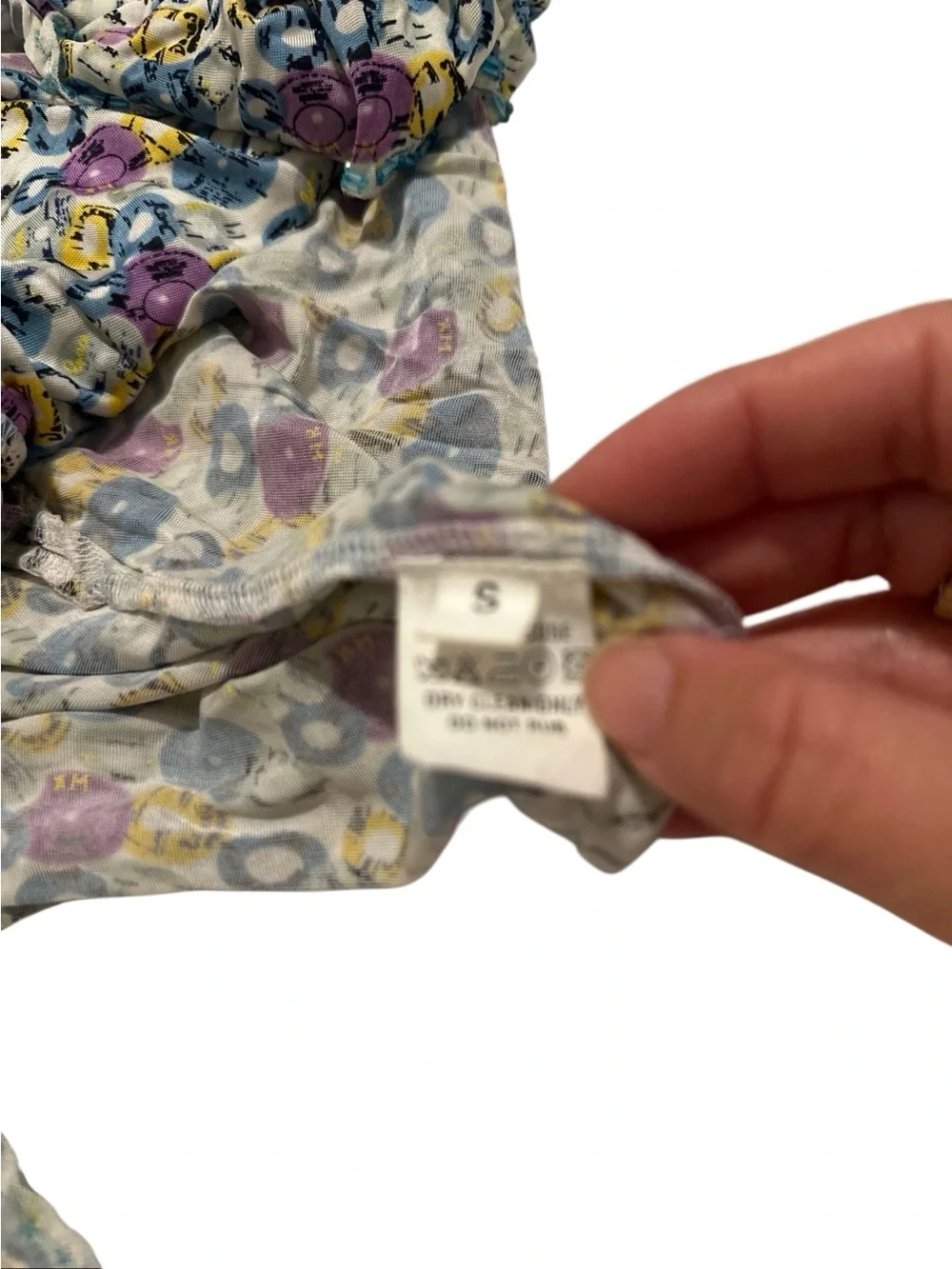 Floral Tiered Women’s Shorts - Cream with Blue & Purple Floral